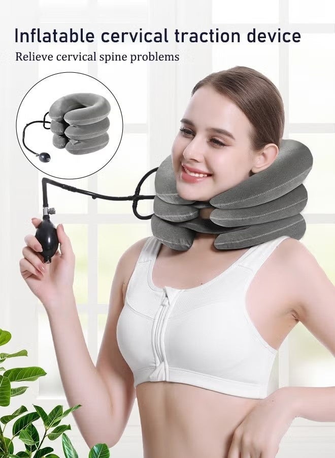 NexusTek Medical-Grade 3-Chamber Cervical Traction Device | Targeted Decompression for Herniated Discs, Pinched Nerves, Bone Spurs | Adjustable Air Pressure for Home Physical Therapy - Image 5